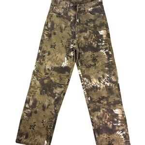 Watson Wide Leg Jeans Mens 30 Brown Camouflage Denim‎
